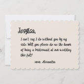 Invitation Demande de témoin de mariage rétro disco main levé (Dos)