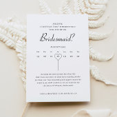 Invitation Demande de témoin de mariage sur calendrier modern