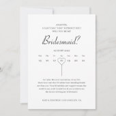 Invitation Demande de témoin de mariage sur calendrier modern (Devant)