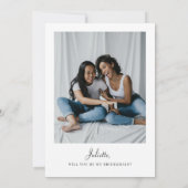 Invitation Demande de témoin de mariage sur calendrier modern (Dos)