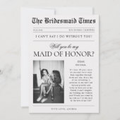 Invitation Demande de témoin de mariage unique dans un style (Devant)