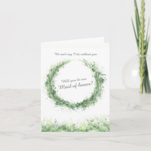Invitation Demande de témoin de mariage verte : serez-vous no