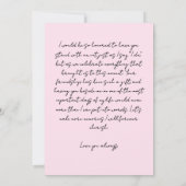 Invitation Demande de témoin demoiselle d'honneur dessinée à (Dos)