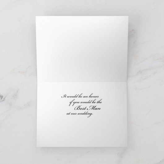 Invitation Demande de témoin noir et blanc (Intérieur)