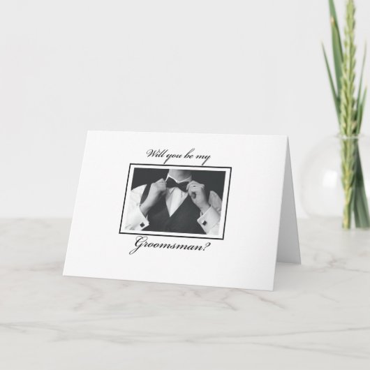 Invitation Demande de témoin noir et blanc (Devant)