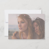 Invitation Demande de témoin rose minimaliste  (Dos)