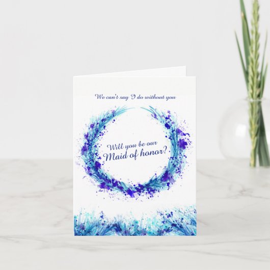 Invitation Demande demoiselle d'honneur : accepterez-vous d'ê (Devant)