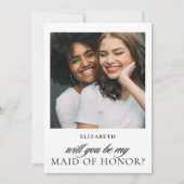 Invitation Demande demoiselle d'honneur de mariage avec un sc (Devant)