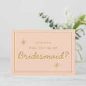 Invitation Demande Demoiselle d'Honneur Écriture Manuscrite R (Debout devant)