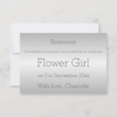 Invitation Demande Demoiselle d'Honneur Fleur Fille Invitatio (Dos)