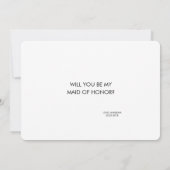 Invitation Demande drôle de demoiselle d'honneur (Dos)