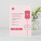 Invitation Demande du mois du donneur de sang (Debout devant)