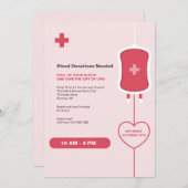 Invitation Demande du mois du donneur de sang (Devant / Derrière)