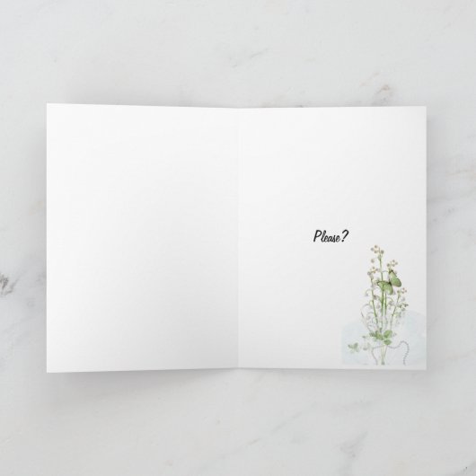 Invitation Demande d'une servante d'honneur (Intérieur)