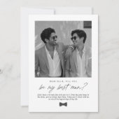 Invitation Demande écrite à l'ami pour être témoin de mariage (Devant)