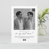 Invitation Demande écrite à l'ami pour être témoin de mariage (Debout devant)