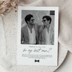 Invitation Demande écrite à l'ami pour être témoin de mariage