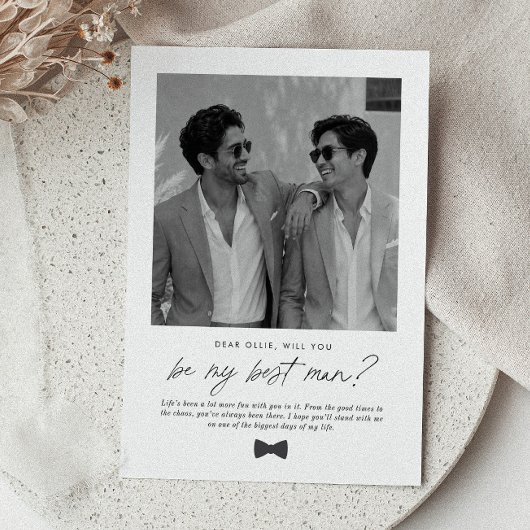 Invitation Demande écrite à l'ami pour être témoin de mariage