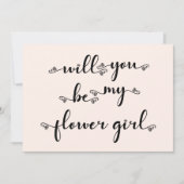 Invitation Demande Élégante de Demoiselle d'Honneur Fleuriste (Devant)