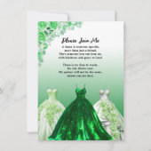 Invitation Demande en Dama de Quinceañera Pretty Green (Dos)
