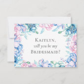 Invitation Demande en mariage élégante florale rustique en bo (Devant)