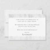 Invitation Demande en mariage élégante florale rustique en bo (Dos)