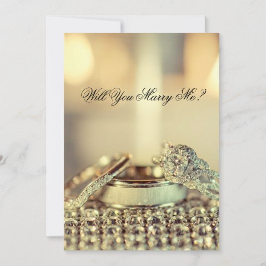 Invitation Demande en Mariage Or Accepterez-Vous (Devant)