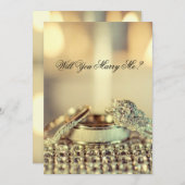 Invitation Demande en Mariage Or Accepterez-Vous (Devant / Derrière)