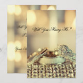 Invitation Demande en Mariage Or Accepterez-Vous de M'épouser (Devant / Derrière)