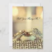 Invitation Demande en mariage Or Vous épouserez-moi (Devant)