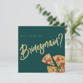 Invitation Demande en mariage pour la fête nuptiale PIZZA ver (Debout devant)
