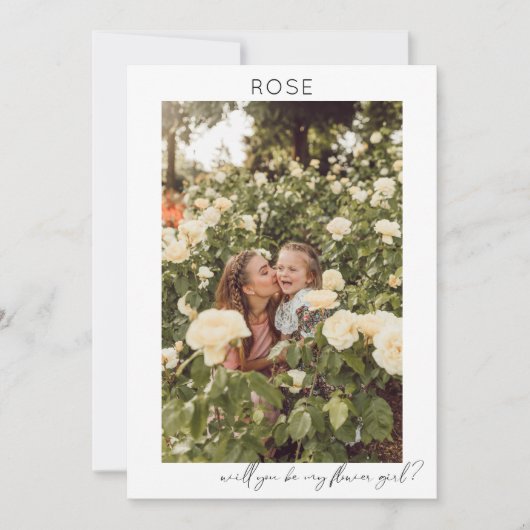 Invitation Demande Fleuriste Photo Proposition Calligraphie V (Devant)