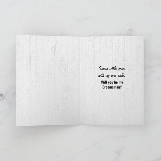 Invitation Demande mariage Buck Groomsman (Intérieur)