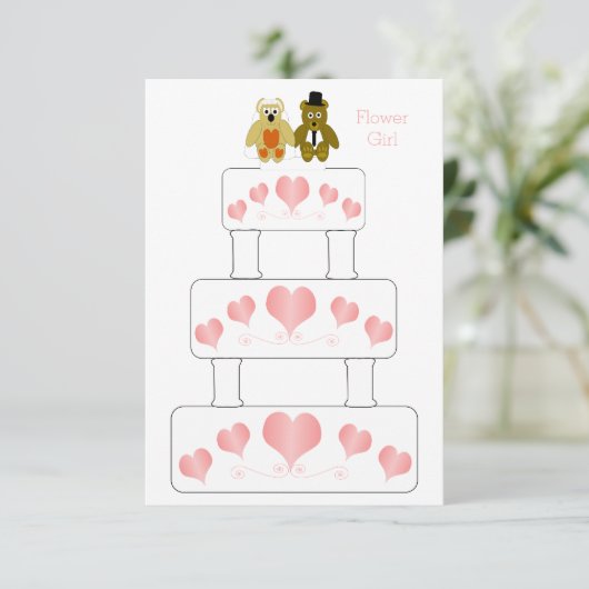 Invitation Demande mariage Cake Design Flower (Debout devant)