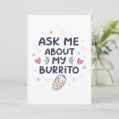 Invitation Demande-moi à propos de mon bébé burrito mignon (Debout devant)