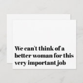 Invitation Demande originale à l'officiant : Épousez-nous (Devant / Derrière)