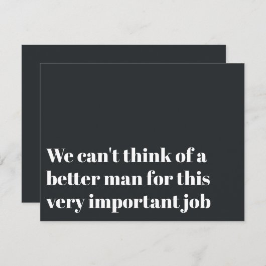 Invitation Demande originale au célébrant de mariage : Épouse (Devant / Derrière)