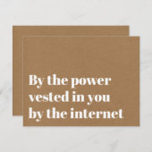 Invitation Demande originale au célébrant de mariage : Épouse (Devant / Derrière)