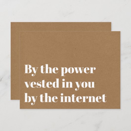 Invitation Demande originale au célébrant de mariage : Épouse (Devant / Derrière)