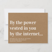 Invitation Demande originale au célébrant de mariage Épousez- (Devant)