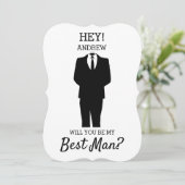 Invitation Demande originale pour témoin de mariage (Debout devant)