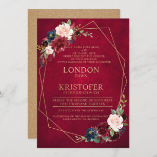 Invitation Demande personnalisée Mme London Dawn