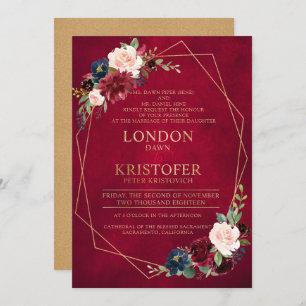 Invitation Demande personnalisée Mme London Dawn