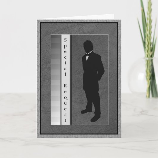 Invitation Demande spéciale du marié de mariage (Devant)