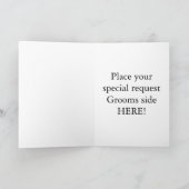 Invitation Demande spéciale du marié de mariage (Intérieur)