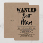 Invitation Demande témoin de mariage amusante (Devant / Derrière)