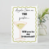 Invitation Demandes de demoiselles d'honneur sur le thème Mar (Debout devant)