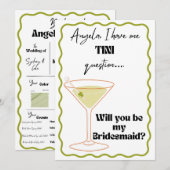 Invitation Demandes de demoiselles d'honneur sur le thème Mar (Devant / Derrière)