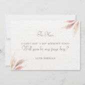 Invitation Demandez à un garçon d'honneur à votre mariage (Dos)