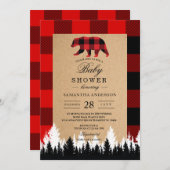 Invitation d'embarcation Vintage de Red Buffalo (Devant / Derrière)